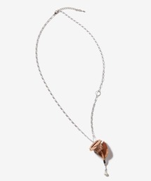 rehacer | rehacer : Leather Rose Necklace Made in Japan / レザーローズネックレス メイドインジャパン(ネックレス)