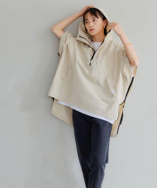 green label relaxing（グリーンレーベルリラクシング）の「＜ Tanacana (タナカーナ) ＞アノラック ポンチョ アウター－撥水加工ー（その他アウター・レディース・ベージュ/モカ・FREE）」の22枚目の写真