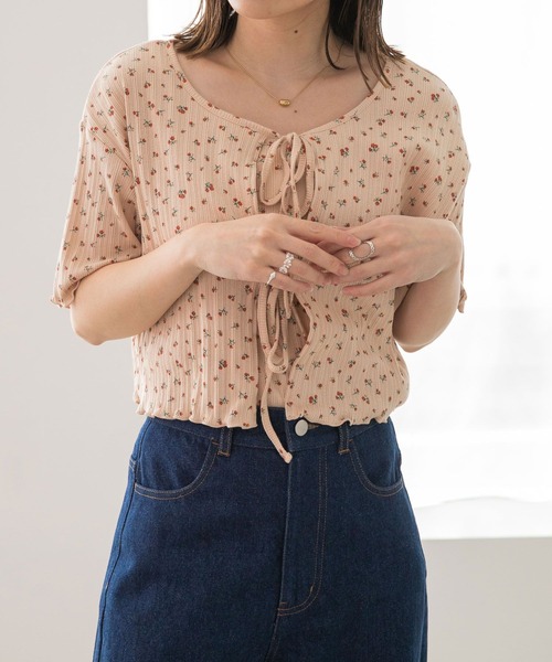 Heather(ヘザー)の「ムジガラテレコカーデキャミセット 952087(Tシャツ/カットソー・レディース・ホワイト/ブラック/オレンジ/グリーン/ホワイト系その他/ブラック系その他/ベージュ系その他・FREE)」の5枚目の写真