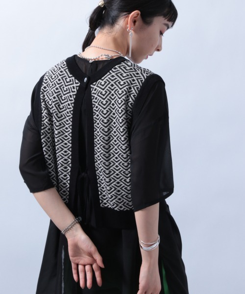 HARE(ハレ)の「2WAYガラニットベスト(HARE)(ベスト・レディース・ブラック/グリーン/アイボリー・FREE)」の12枚目の写真