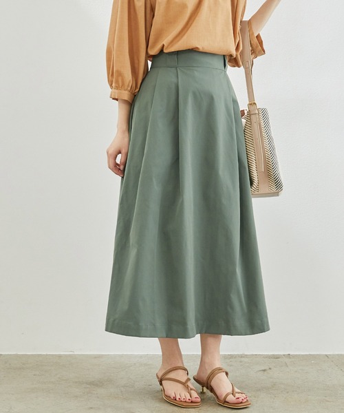 ROPE' PICNIC（ロペピクニック）の「【UVカット】チノライクタックフレアスカート（スカート・レディース・レンガ/ベージュ/グリーン系その他・36/38）」の3枚目の写真