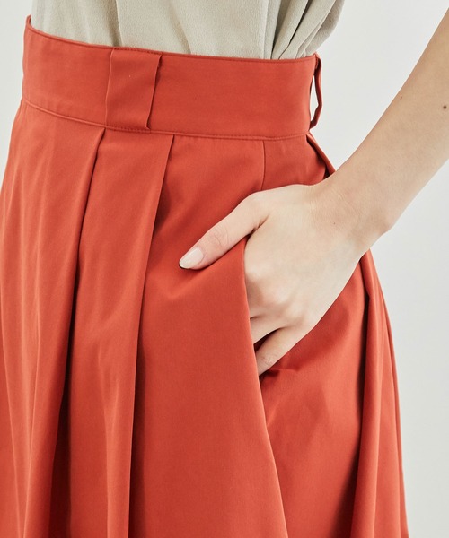 ROPE' PICNIC（ロペピクニック）の「【UVカット】チノライクタックフレアスカート（スカート・レディース・レンガ/ベージュ/グリーン系その他・36/38）」の9枚目の写真