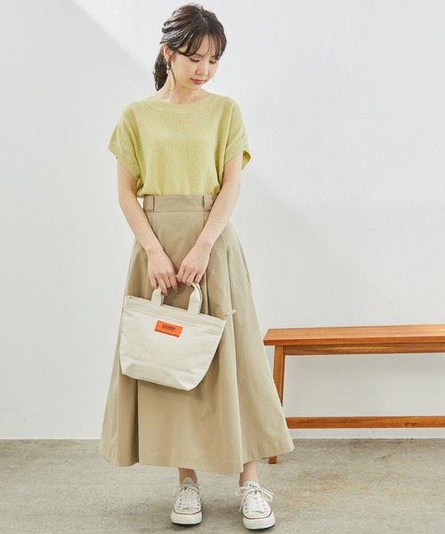 ROPE' PICNIC（ロペピクニック）の「【UVカット】チノライクタックフレアスカート（スカート・レディース・レンガ/ベージュ/グリーン系その他・36/38）」の16枚目の写真