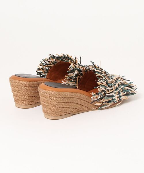 LE CRABE ROUGE（ルクラベルージュ）の「【LE CRABE ROUGE/ル・クラベ・ルージュ】 ウエッジソール サンダル（サンダル・レディース・レッド/グリーン・37/36）」の3枚目の写真