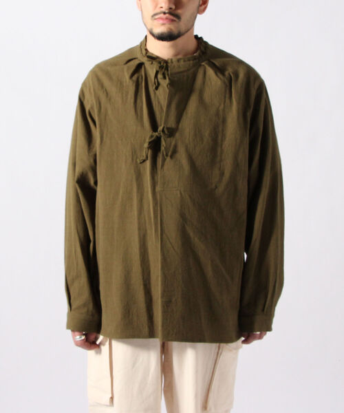 GLOSTER（グロスター）の「アーミーシャツ マウンテンスモック（シャツ/ブラウス・メンズ・オリーブ/ナチュラル/ブルーグレー・M/L）」の20枚目の写真