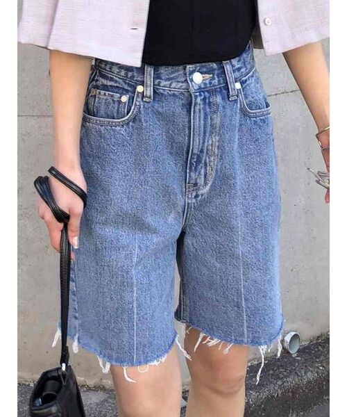 EMODA(エモダ)の「ハーフジャストウエストジーンズ(デニムパンツ・レディース・ブラック/ブルー・SMALL/MEDIUM)」の8枚目の写真