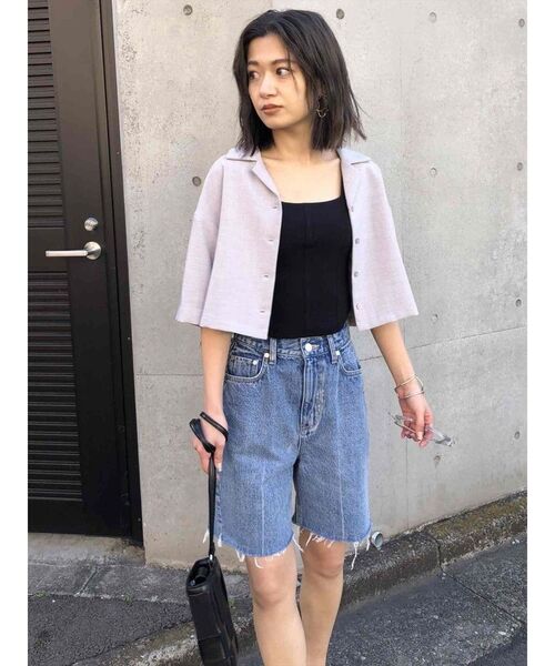 EMODA(エモダ)の「ハーフジャストウエストジーンズ(デニムパンツ・レディース・ブラック/ブルー・SMALL/MEDIUM)」の9枚目の写真