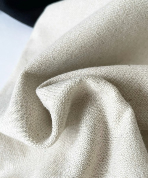 Libra Cue(リブラ キュー)の「リネンミックスコンビネゾン(サロペット/オーバーオール・レディース・ブラック/アイボリー・FREE)」の7枚目の写真