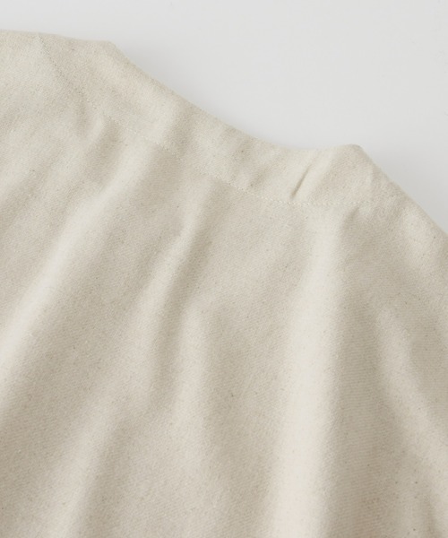 Libra Cue(リブラ キュー)の「リネンミックスコンビネゾン(サロペット/オーバーオール・レディース・ブラック/アイボリー・FREE)」の9枚目の写真