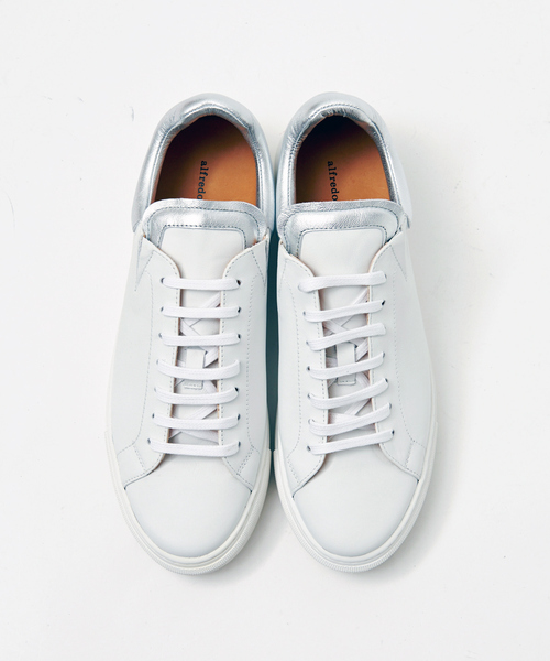 alfredoBANNISTER(アルフレッドバニスター)の「切替クッションレザースニーカー(スニーカー・メンズ・ホワイト/シルバー/ブラック・40/41/43/44/42)」の14枚目の写真