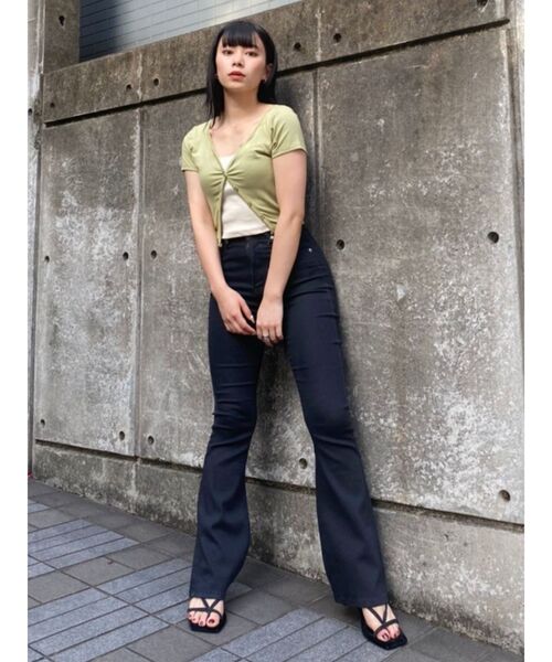 EVRIS（エヴリス）の「レイヤードショートTEE（Tシャツ/カットソー・レディース・ブラック/ピンク/グリーン・FREE）」の11枚目の写真