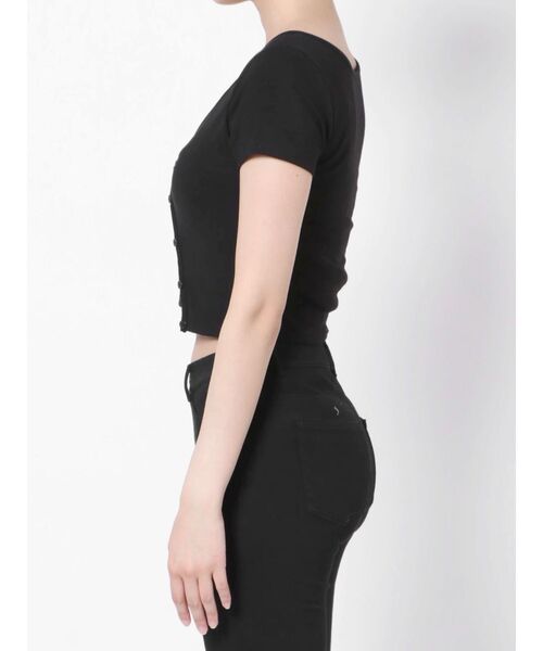 EVRIS（エヴリス）の「レイヤードショートTEE（Tシャツ/カットソー・レディース・ブラック/ピンク/グリーン・FREE）」の16枚目の写真