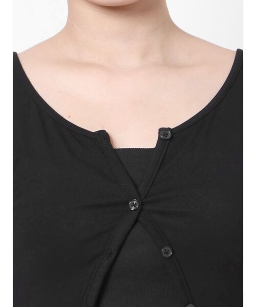 EVRIS（エヴリス）の「レイヤードショートTEE（Tシャツ/カットソー・レディース・ブラック/ピンク/グリーン・FREE）」の18枚目の写真