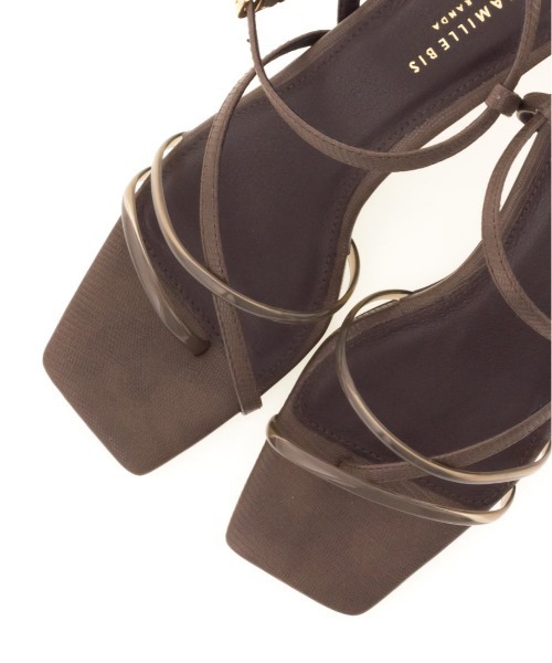 RANDA（ランダ）の「ナローストラップクリアヒールサンダル（サンダル・レディース・ブラック/ダークブラウン/グリーン/アイボリー・LL/M/L/S）」の17枚目の写真