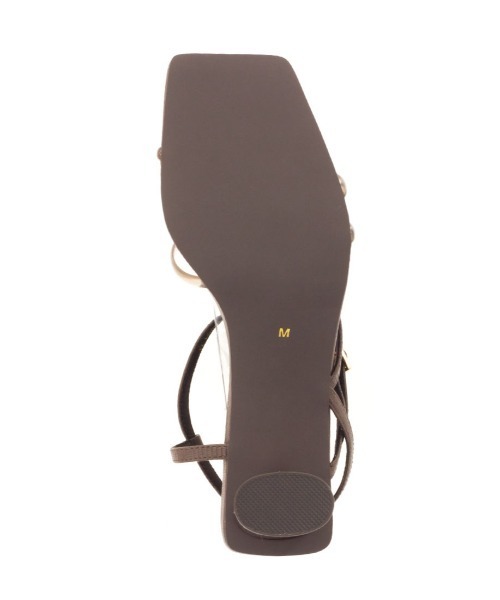 RANDA（ランダ）の「ナローストラップクリアヒールサンダル（サンダル・レディース・ブラック/ダークブラウン/グリーン/アイボリー・LL/M/L/S）」の18枚目の写真