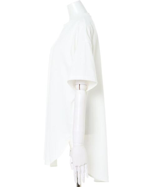 INGNI(イング)の「ラウンドヘムチュニックTシャツ(Tシャツ/カットソー・レディース・オフホワイト/ライトグリーン/スミクロ/ライトベージュ・M)」の7枚目の写真