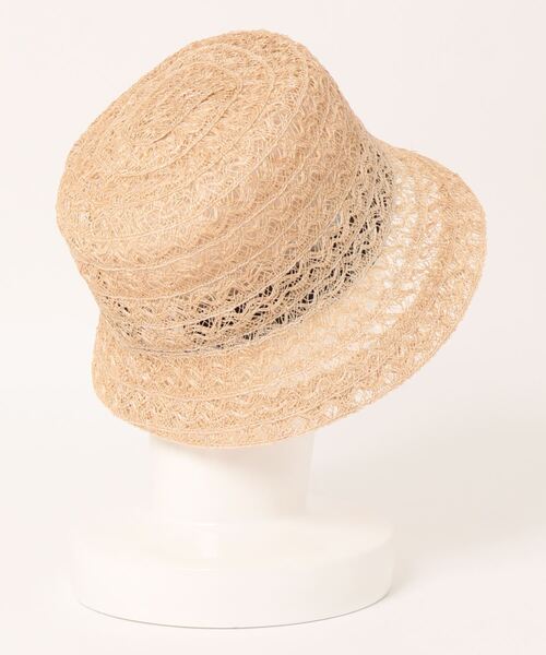 SLOBE IENA（スローブイエナ）の「【tocit /トチエット】アバカレース編みバケットハット（ハット・レディース・ベージュ・FREE）」の2枚目の写真