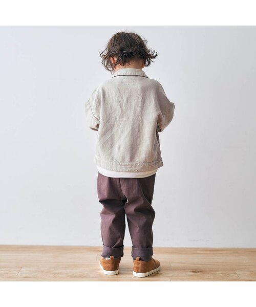 apres les cours(アプレレクール)の「ビッグポケットブルゾン(ブルゾン・キッズ・ベージュ/ブルー・100/120/110/140/80/130/90)」の3枚目の写真