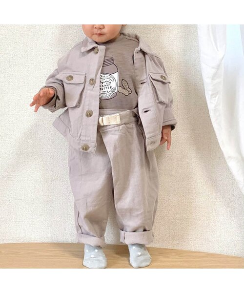 apres les cours(アプレレクール)の「ビッグポケットブルゾン(ブルゾン・キッズ・ベージュ/ブルー・100/120/110/140/80/130/90)」の9枚目の写真