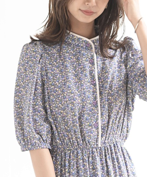 ワンピース配色パイピング花柄パワショルワンピース ワンピース Rps アールピーエス のファッション