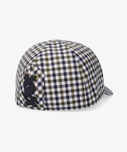 Chapeau d' O(シャポードオー)の「Chapeau d' O Check Lace-up Cap(キャップ・レディース・グレー/ブラウン/グリーン・57cm)」の10枚目の写真