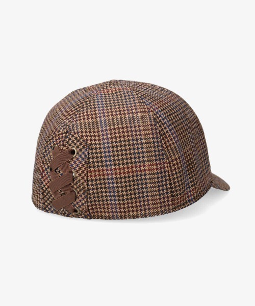 Chapeau d' O(シャポードオー)の「Chapeau d' O Check Lace-up Cap(キャップ・レディース・グレー/ブラウン/グリーン・57cm)」の13枚目の写真