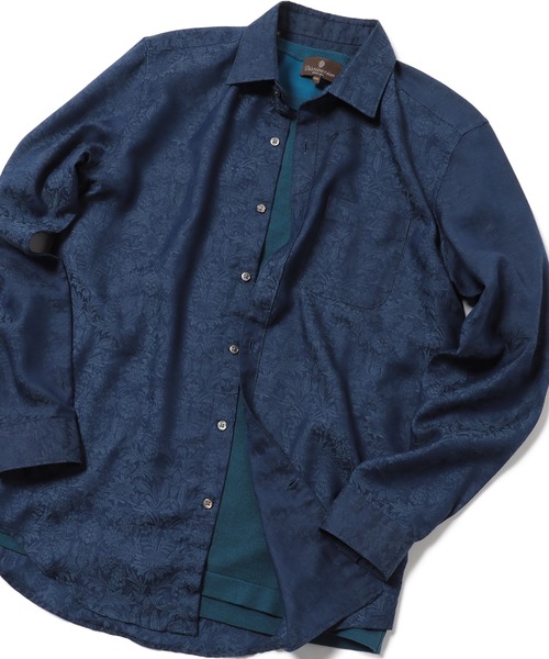 MEN'S BIGI（メンズビギ）の「＜LIBERTY(リバティー)＞バロック調フラワージャガードシャツ（シャツ/ブラウス・メンズ・ブラック/ネイビー/グレー・01/02/03/04）」の3枚目の写真