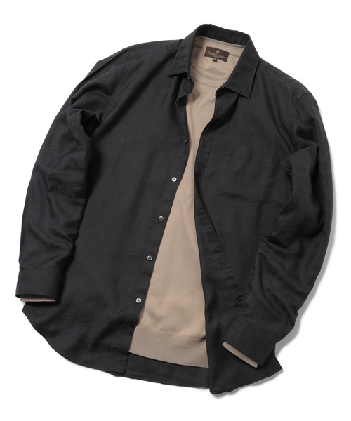 MEN'S BIGI（メンズビギ）の「＜LIBERTY(リバティー)＞バロック調フラワージャガードシャツ（シャツ/ブラウス・メンズ・ブラック/ネイビー/グレー・01/02/03/04）」の4枚目の写真