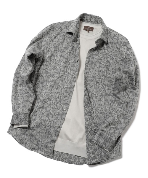 MEN'S BIGI（メンズビギ）の「＜LIBERTY(リバティー)＞バロック調フラワージャガードシャツ（シャツ/ブラウス・メンズ・ブラック/ネイビー/グレー・01/02/03/04）」の8枚目の写真