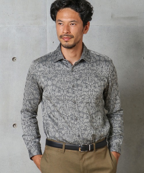 MEN'S BIGI（メンズビギ）の「＜LIBERTY(リバティー)＞バロック調フラワージャガードシャツ（シャツ/ブラウス・メンズ・ブラック/ネイビー/グレー・01/02/03/04）」の13枚目の写真