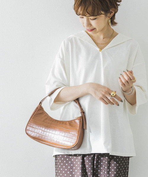 URBAN RESEARCH（アーバンリサーチ）の「セーラーカラーカットソー（Tシャツ/カットソー・レディース・ブラック/オフホワイト/グリーン・FREE）」の2枚目の写真