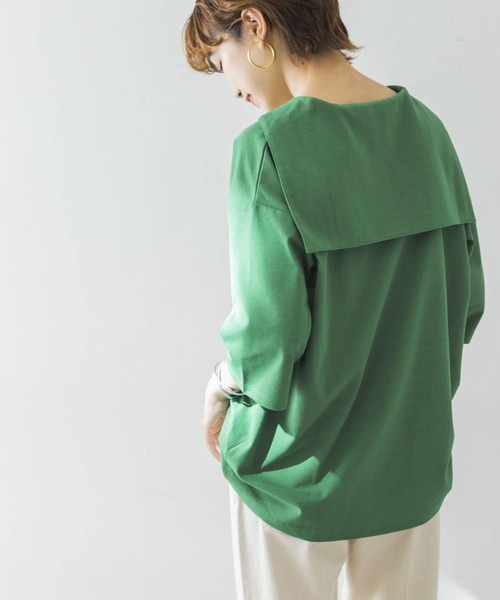 URBAN RESEARCH（アーバンリサーチ）の「セーラーカラーカットソー（Tシャツ/カットソー・レディース・ブラック/オフホワイト/グリーン・FREE）」の10枚目の写真