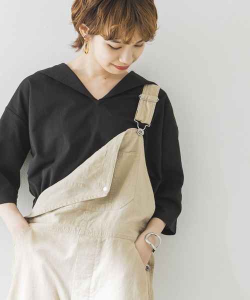 URBAN RESEARCH（アーバンリサーチ）の「セーラーカラーカットソー（Tシャツ/カットソー・レディース・ブラック/オフホワイト/グリーン・FREE）」の16枚目の写真