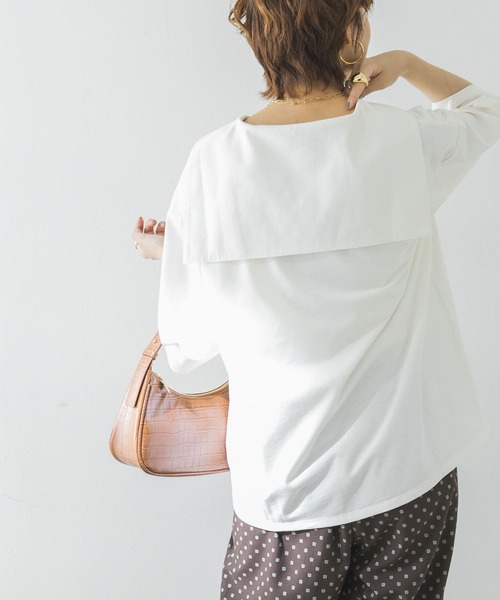 URBAN RESEARCH（アーバンリサーチ）の「セーラーカラーカットソー（Tシャツ/カットソー・レディース・ブラック/オフホワイト/グリーン・FREE）」の11枚目の写真