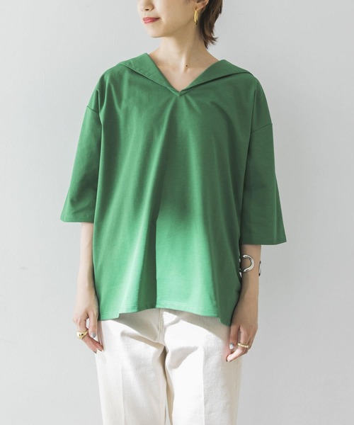 URBAN RESEARCH（アーバンリサーチ）の「セーラーカラーカットソー（Tシャツ/カットソー・レディース・ブラック/オフホワイト/グリーン・FREE）」の8枚目の写真