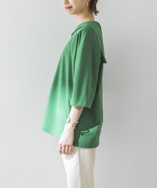 URBAN RESEARCH（アーバンリサーチ）の「セーラーカラーカットソー（Tシャツ/カットソー・レディース・ブラック/オフホワイト/グリーン・FREE）」の20枚目の写真