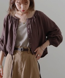 Cheek | ドローストリングショート丈ブラウス(シャツ/ブラウス)