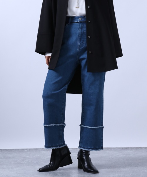 HARE（ハレ）の「ロールアップデザインストレートデニムパンツ