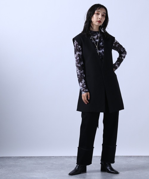 HARE（ハレ）の「ロールアップデザインストレートデニムパンツ(HARE)（デニムパンツ・レディース・ホワイト/ブラック/ブルー・S/M）」の20枚目の写真