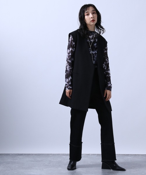 HARE（ハレ）の「ロールアップデザインストレートデニムパンツ(HARE)（デニムパンツ・レディース・ホワイト/ブラック/ブルー・S/M）」の17枚目の写真