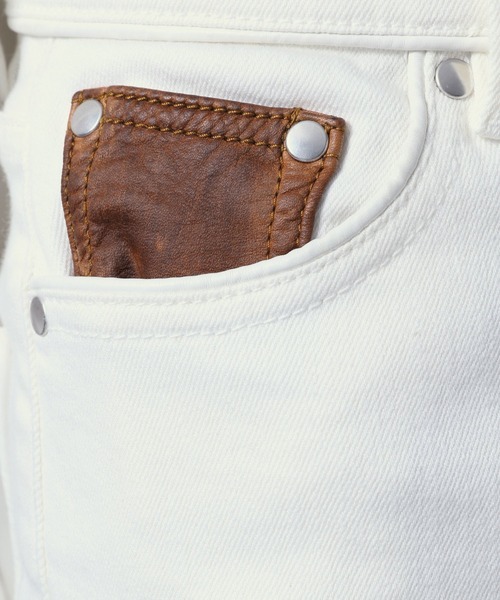 HARE（ハレ）の「ロールアップデザインストレートデニムパンツ(HARE)（デニムパンツ・レディース・ホワイト/ブラック/ブルー・S/M）」の22枚目の写真