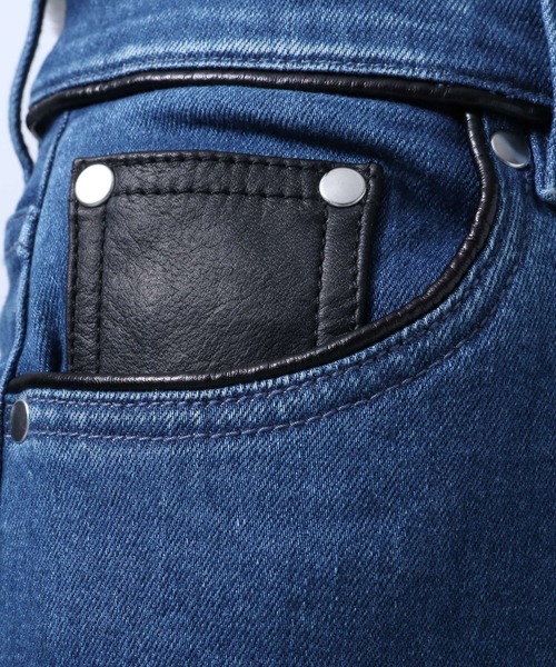 HARE（ハレ）の「ロールアップデザインストレートデニムパンツ(HARE)（デニムパンツ・レディース・ホワイト/ブラック/ブルー・S/M）」の19枚目の写真