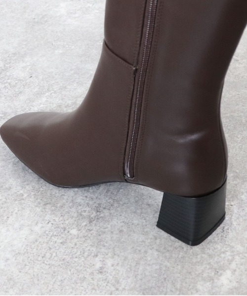 archives（アルシーヴ）の「スクエアロングブーツ（ブーツ・レディース・ブラック/ブラウン・MEDIUM/LARGE）」の6枚目の写真