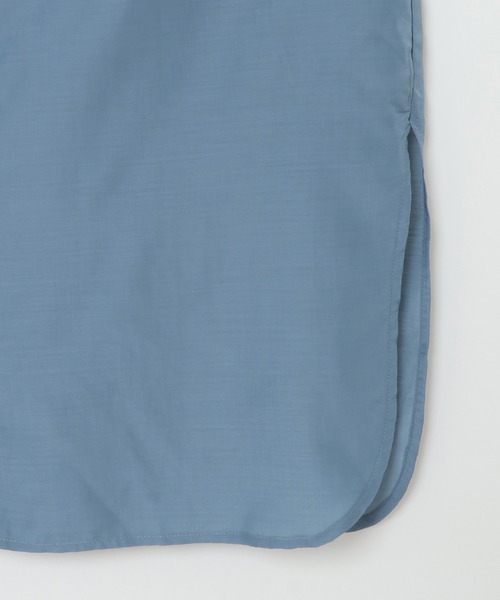 ikka（イッカ）の「バックスリットシアシャツワンピース（ワンピース・レディース・スカイブルー/ブラック・M/L）」の6枚目の写真