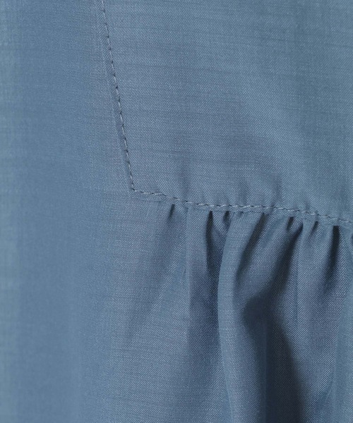 ikka（イッカ）の「バックスリットシアシャツワンピース（ワンピース・レディース・スカイブルー/ブラック・M/L）」の7枚目の写真