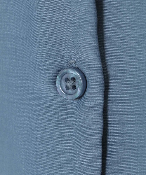 ikka（イッカ）の「バックスリットシアシャツワンピース（ワンピース・レディース・スカイブルー/ブラック・M/L）」の4枚目の写真