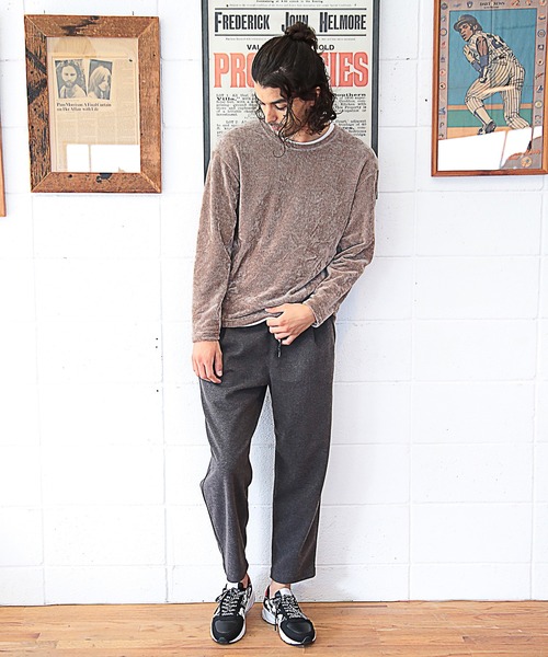 RATTLE TRAP（ラトルトラップ）の「【セットアップ対応】エアリーフラノイージーパンツ（その他パンツ・メンズ・ブラック/チャコール・S/M/L）」の3枚目の写真