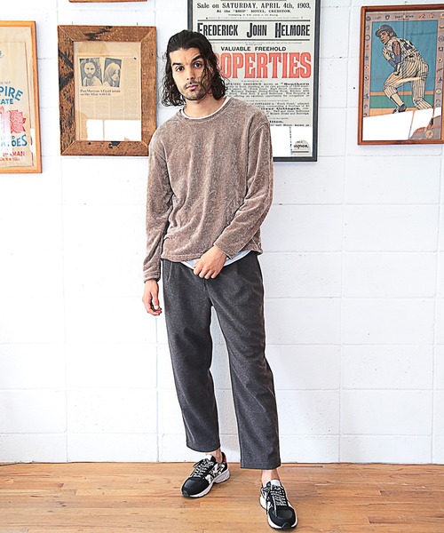 RATTLE TRAP（ラトルトラップ）の「【セットアップ対応】エアリーフラノイージーパンツ（その他パンツ・メンズ・ブラック/チャコール・S/M/L）」の5枚目の写真