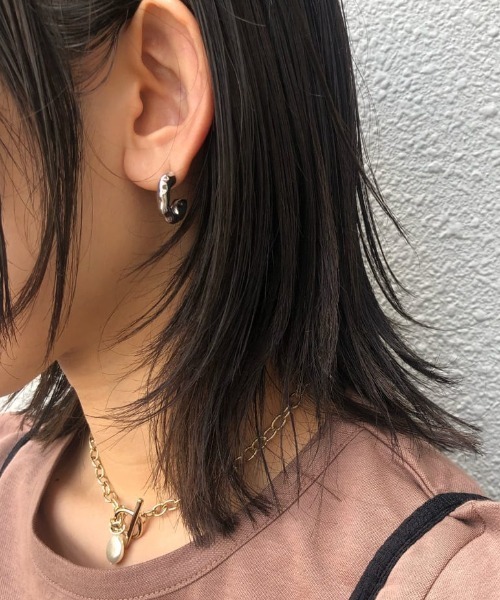 Kastane（カスタネ）の「【fiw.】リフレクションフープピアス小（ピアス（両耳用）・レディース・シルバー/ゴールド・FREE）」の13枚目の写真