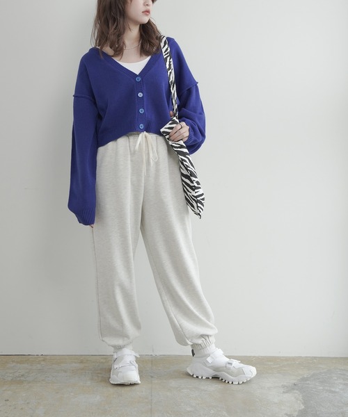 Lull(ルル)の「【Lull / ルル】ショートVネックニットカーディガン(カーディガン/ボレロ・レディース・オレンジ/グリーン/ライム/ブルー/パープル/ブラック・ONESIZE)」の17枚目の写真